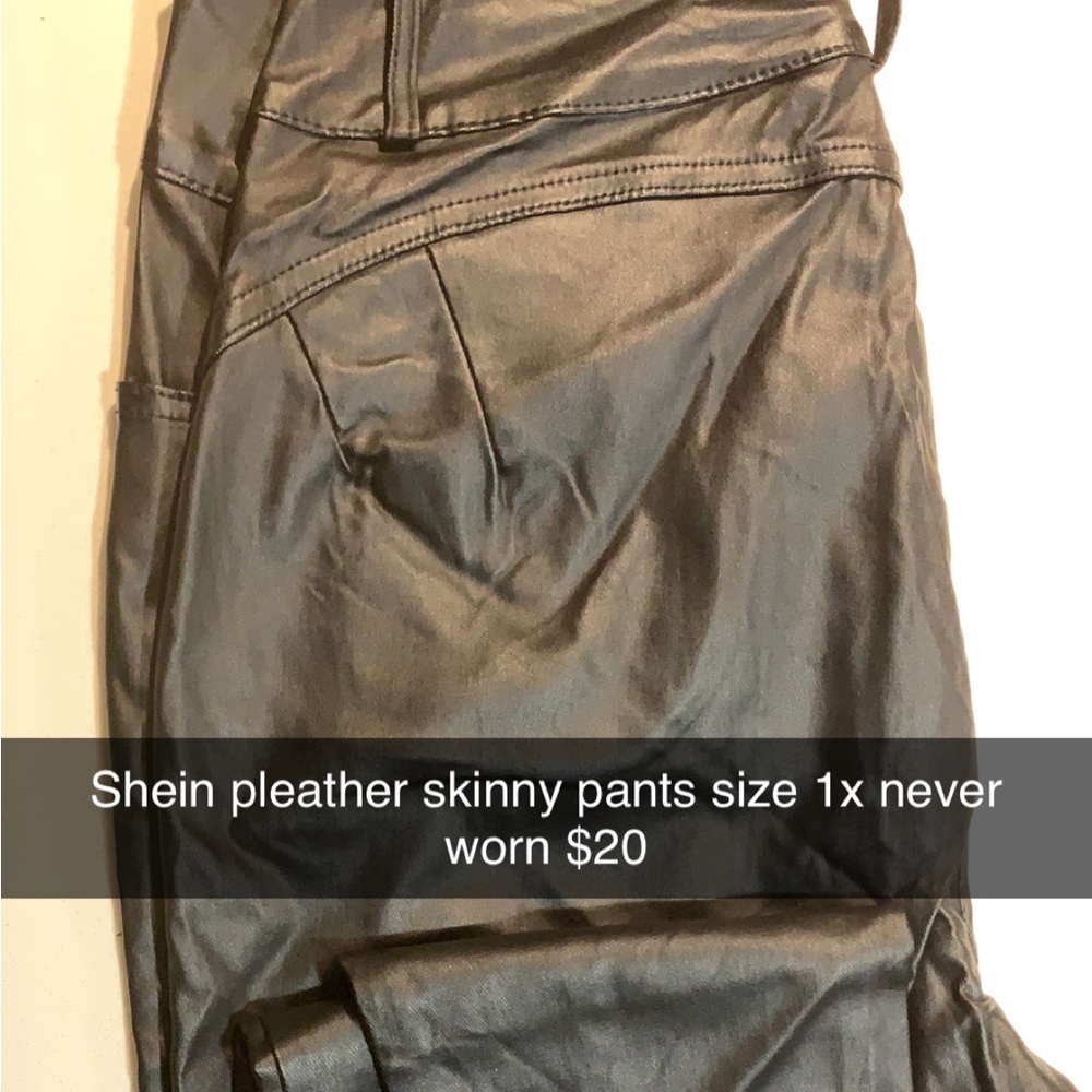 Pleather skinny pants